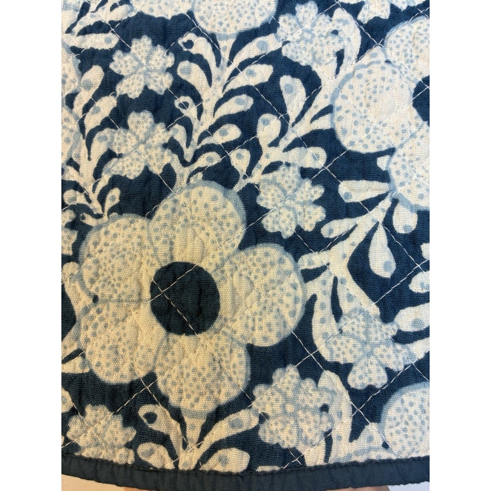 New! Asha Blue Ines Quilted Wrap Mini Skirt Sz Small Boho Cotton MSRP $250 - Picture 2 of 9